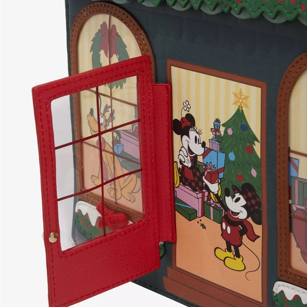 Loungefly BoxLunch Disney Mickey & Friends Holiday House Figural Mini Backpack - Picture 5 of 8